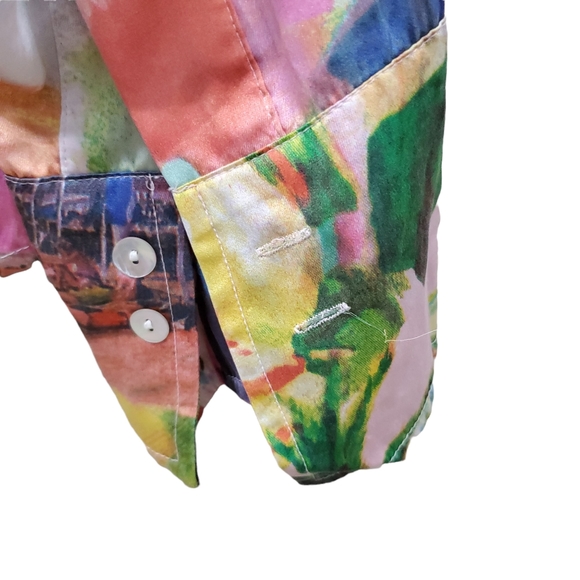 Silk Club Collection Button Down Silk Blouse Women's Size M Medium - Picture 6 of 10